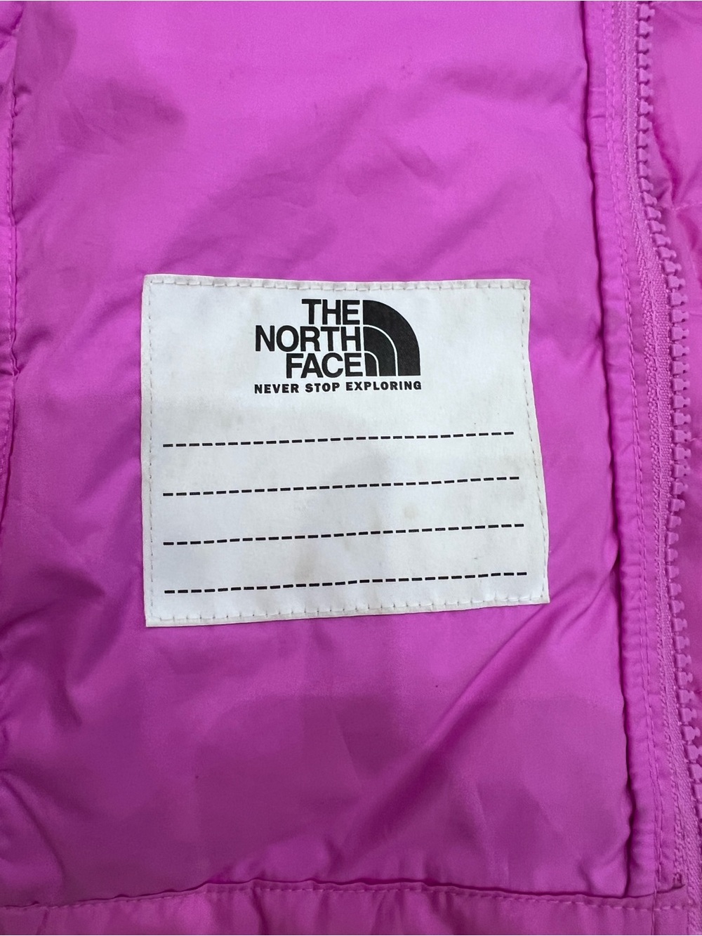 The North Face Girls' Pink Magenta Quilted Hooded Puffer Jacket Youth Size 3 - Picture 13 of 16